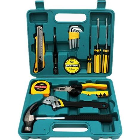 Werkzeugset - Handwerkzeug-Set für den Haushalt mit Kunststoff-Werkzeugkasten (1/5)