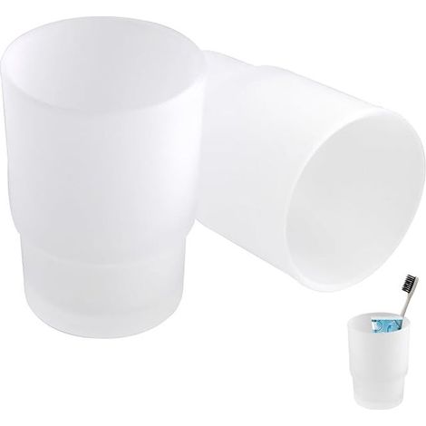 Toothbrush Cups Satin Glass for Bathroom, 200 ml, Practical Accessory for Toothbrush, Home Toothbrush (1/4)