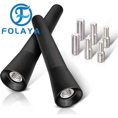 FOLAYA Antenne Voiture FM Dab Antenne Radio Voiture 2 pièces 6,5cm Mini Antenne Voiture Courte avec Fonction de Réception FM/AM/Dab (1/3)