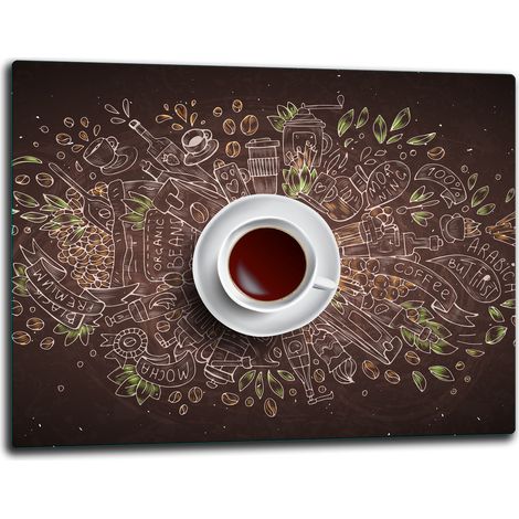 Tabla de cortar de vidrio de 52x40 cm para café (1/5)