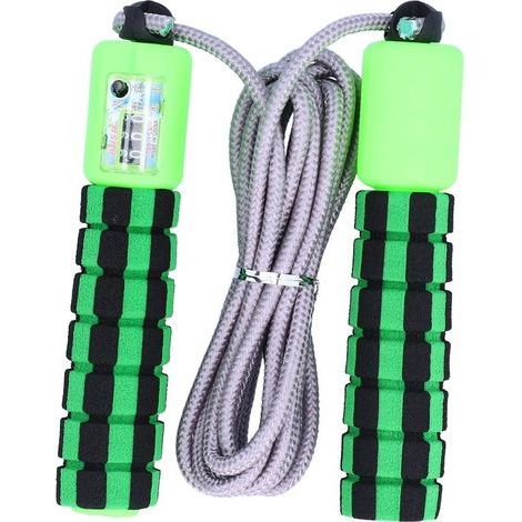 Cordes à sauter unisexes avec compteur électronique, corde à sauter réglable pour l'exercice, vert (1/5)