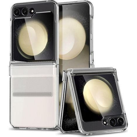 Coque Samsung Galaxy Z Flip 6 avec Protection Charnière, Film Écran Intégré, PC Fin Antichoc Anti-Rayures, Étui Mince Résistant aux Chocs (1/5)