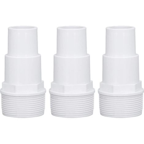 3er Set Skimmer Schlauchadapter G1-1/2 Außengewinde für Poolpumpen