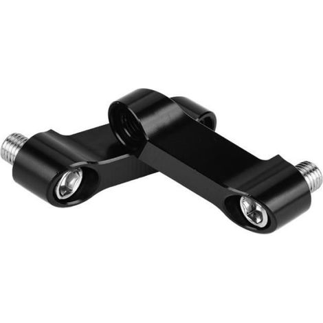 Adaptateur Rétroviseur Moto - Aluminium M10 M8 - Extension Horizontale 4 cm - Élévation Verticale 3 cm - Pour Moto et Vélo Électrique - Lot de 2 (1/4)