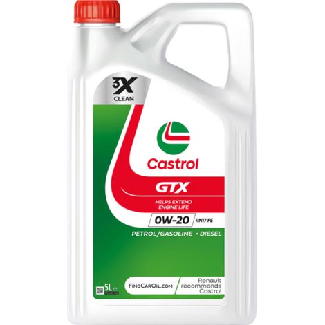 Castrol GTX 0W-20 RN17 5L H 198397 160A10