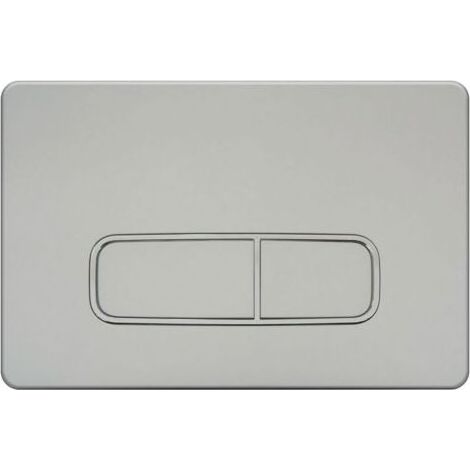 Plaque de commande de toilette, compatible avec Geberit Sigma, UP300 & UP320, avec double rinçage équipé d'un ensemble de leviers de chasse et de cadre d'installation, dimensions 243 × 164mm (gris arg (1/5)