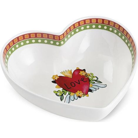Egan Love svuota tasche ceramica Rosso 17x5 cm