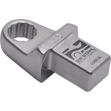 SW-Stahl 03853L Einsteck-Ringschlüssel 13 mm I Einsteckvierkant 14 x 18 mm I Einsteckringschlüssel SW 13mm