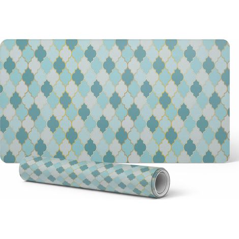 Alfombrilla protectora de mosaico marroqu铆 para encimeras, ideal para oficinas, empresas y negocios, 90x45 cm.