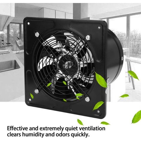 Ventilateur d'extraction pour ventilation de refroidissement Ingénierie d'échappement Faible bruit Maison Salle de bains Cuisine Garage Ventilation (1/5)
