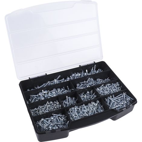 Kit de vis en Acier, 1190 pièces, Vis auto taraudeuses, No. 6, No. 8, No. 10 ( Prix pour 1 Kit ) (1/3)