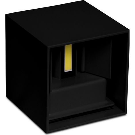 Applique Led cubo da parete 6W Doppia emissione Nero IP65 Bianco freddo 6000K Wisdom (1/5)