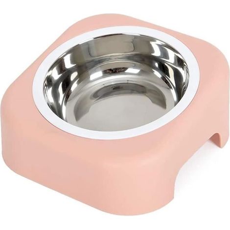 Gamelle pour chien - Non spécifié - Petit - Acier inoxydable et plastique - Rose - Design Tilt Pink (1/4)
