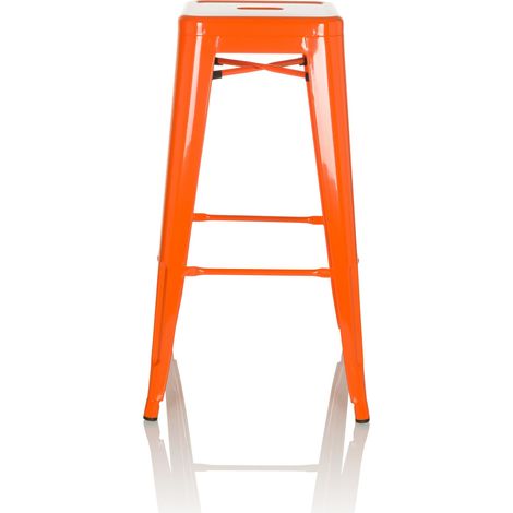 [GEBRAUCHT] B-Ware hjh OFFICE Barhocker Hocker Sitzgelegenheit Stahl orange stapelbar VANTAGGIO (1/2)