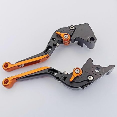Pour moto Kawasaki ZX-25R, modification de poignée de frein, d'embrayage, de klaxon (noir, noir, orange) (1/5)