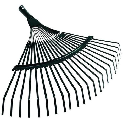 Tête de râteau en acier de 42 cm, tête de râteau lourde de remplacement pour jardin, pelouse, patio, feuilles, pelouse, 22 pouces de long (1/3)