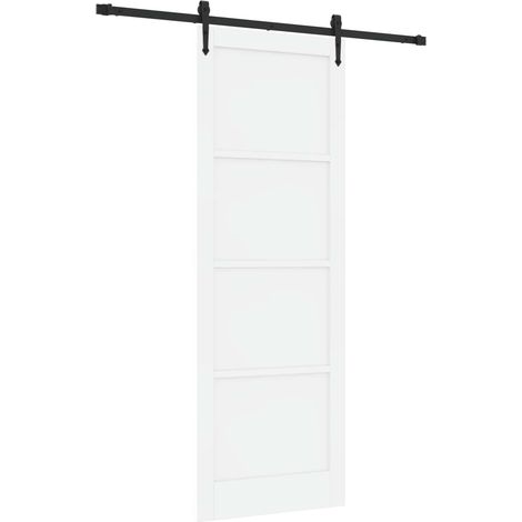 Maison Exclusive - Schiebetür ORKDAL Weiß und Schwarz 83 x 232 cm