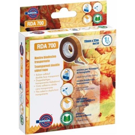 Eurocel Nastro Biadesivo 33mx19mm Trasparente