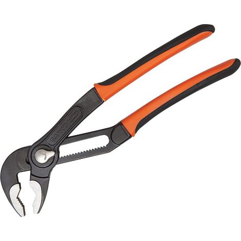 Bahco 7223 Adjustable Pliers for Pipes and Nuts, 200mm with Quick-Adjust Mechanism