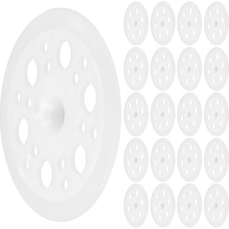 rondelles en plastique blanc de 45 mm et isolants de (1/5)