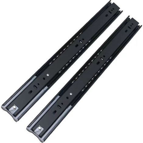 Schubladenschienen mit Soft Close Funktion Vollauszug Kugelgelagerte Schubladenschienen Stahl Silber 1 Paar (2 Stück) 35,5 cm (1/5)