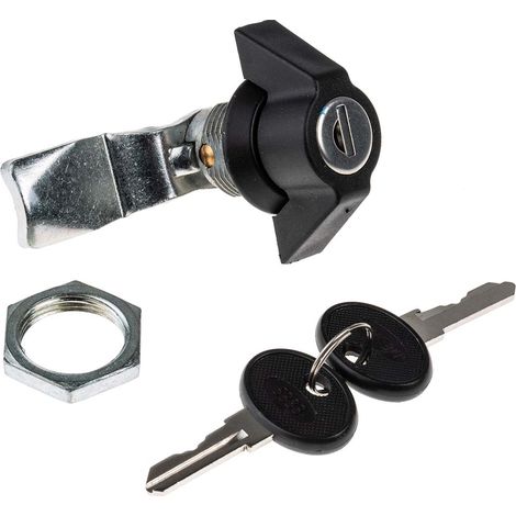 Serrure batteuse RS PRO, déverrouillage Clé noir ( Prix pour 1 ) (1/4)