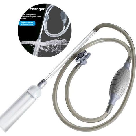 Nettoyeur d'aquarium siphon, changeur d'eau, pompe à eau, nettoyeur de réservoir, idéal pour aquariums YYV (1/4)