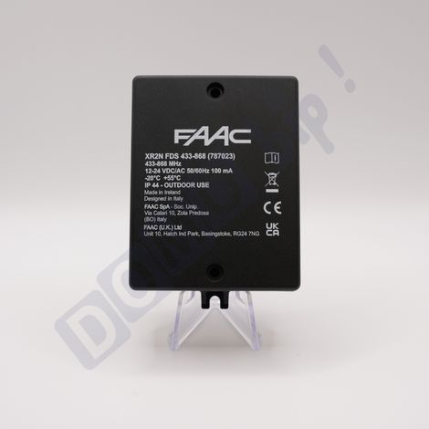 Faac – Récepteur radio bi-fréquence 433/868 MHz – Compatible SLH, DS, RC – Sécurité AES-128 bits – Alimentation 12-24V AC/DC (1/4)