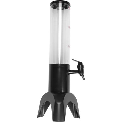 Tour de distribution de bière 1,5 L, robinet intégré facile à nettoyer, noir (1/5)