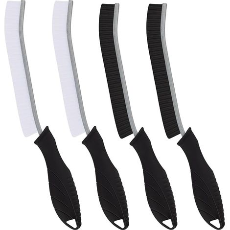 TQRR Brosse Toilettes WC - Brosses de Nettoyage à Poils Durs, Brosse Joint Carrelage Montage Mural, Outil de Nettoyage pour Évier de Cuisine, Baignoires (4, Noir) (1/5)