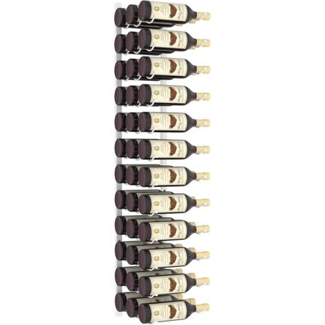 Range-bouteilles mural en fer KUNA - 24, 36, 48 ou 72 bouteilles 36-Blanc-Nombre de bouteilles 36 (1/5)