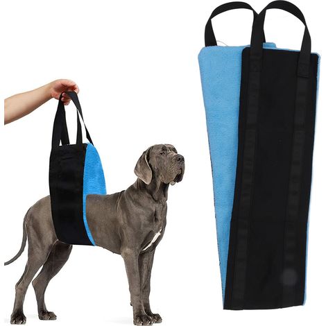Ceinture d'aide à la promenade pour animaux, harnais d'assistance pour la promenade des chiens, ceinture d'aide pour handicap des pattes arrière, ceinture d'aide à la marche postopératoire, bleue (1/5)