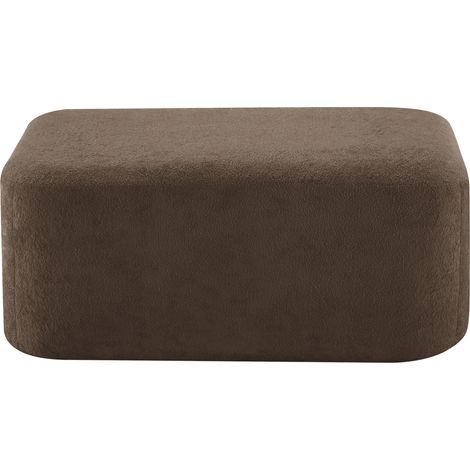 Pouf in velluto marrone 96 x 69 x 45 cm HOMVRA (1/5)