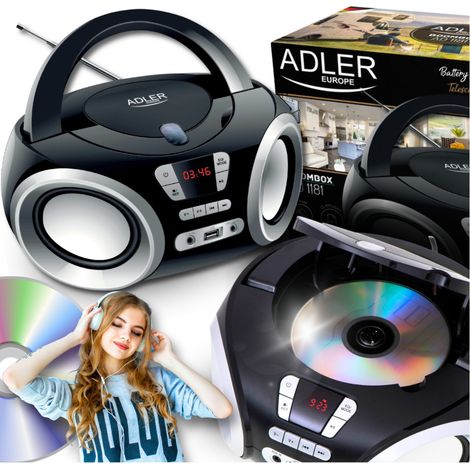 Adler AD 1181 reproductor de CD Reproductor de CD portátil Negro, Plata (1/5)