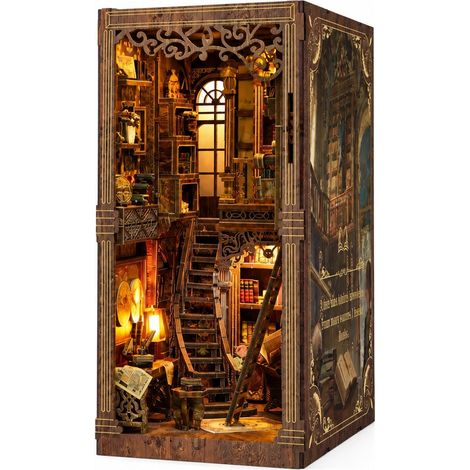 Serre-Livre Chalet Laser Bois Monté Jouet Cadeau Halloween (1/5)