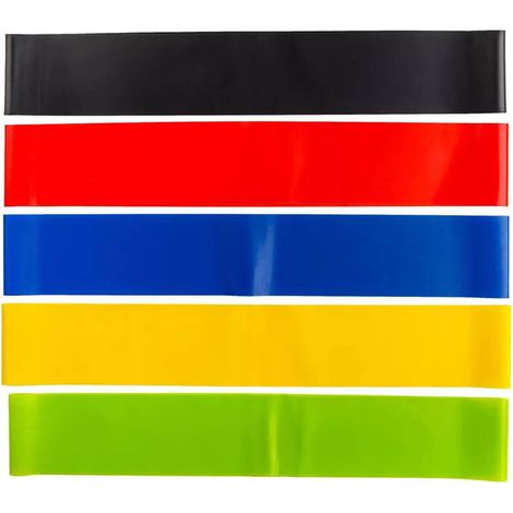 187493 Set 5 pz de bandas elásticas colores para fitness bandas de resistencia