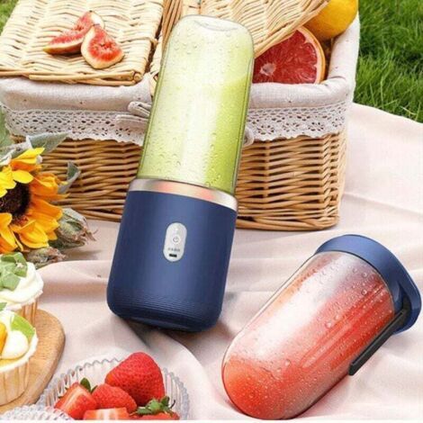 Extracteur de jus - 40W-Mini gobelet mélangeur portable rapide- Bleu