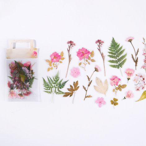 40 Stück botanische Aufkleber aus PET, multifunktionale Blätter- und Blumenaufkleber für Handbücher Typ 3 (1/5)