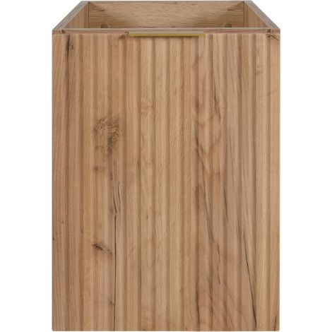 Meuble de salle de bain, Chêne Craft + poignée dorée, 40 x 57 x 46 cm (1/5)