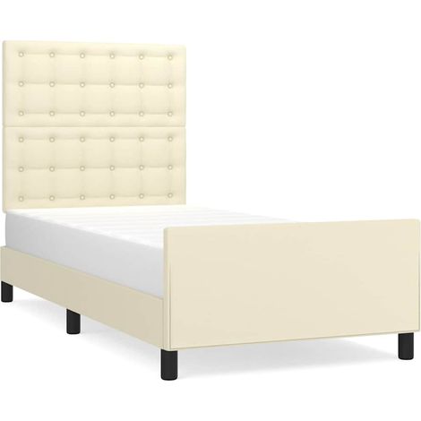 Maison Exclusive - Giroletto con Testiera Crema 90x190 cm in Similpelle (1/5)