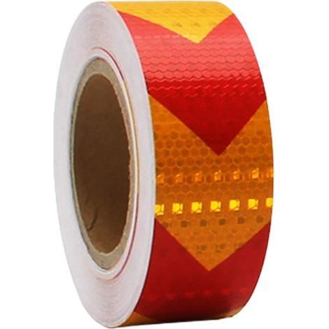 25M×5CM Ruban Réfléchissant,Réflecteur Ruban Adhésif De Sécurité pour Flèche Orientation, Auto-Adhésif Ruban De Sécurité-Bande D'avertissement Visible pour Véhicules, Vélos, Extérieur (1/5)