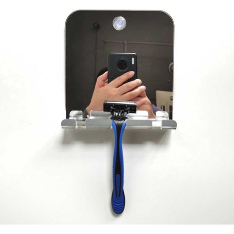 Miroir de salle de bain carré antibuée et antichute (1/5)