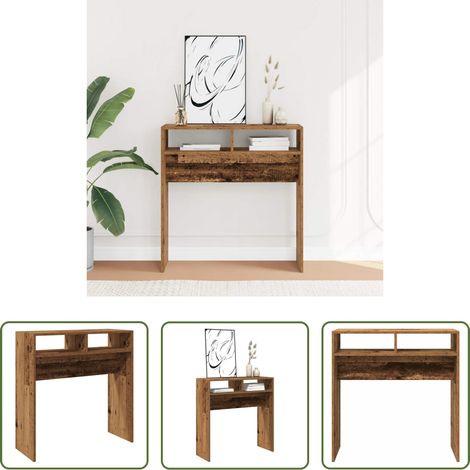 Holzwerkstoff - Konsolentisch Altholz-Optik 78x30x80 cm Holzwerkstoff (1/5)