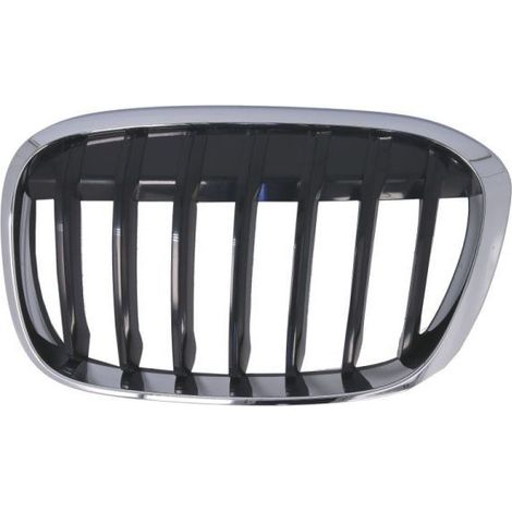 Grille de calandre avant gauche contour chromé/lames noires BMW X1 F48 phase 1 2015-2020