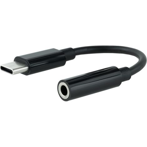 Cavo adattatore da Usb-c a Jack 3.5 nero Nanocable 10.24.1205 (1/2)