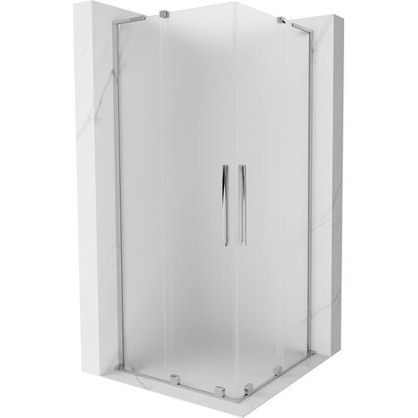 Mexen Velar L Duo Duschkabine Schiebetür 90 x 90 cm, mattiert, chrom - 871-090-090-02-33-01 (1/5)