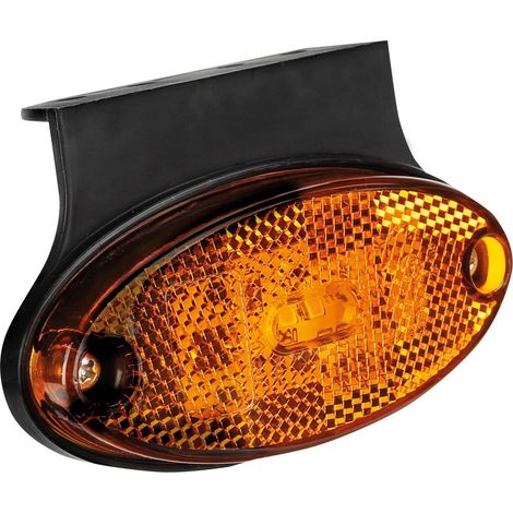 Luce ingombro con catarifrangente e staffa - 3 Led - 12/24V - Arancio (1/5)