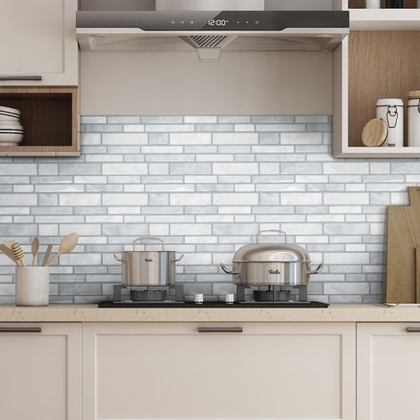 10Pcs Self-Adhesive Marble Pattern Wall Tile Stickers (1/5)