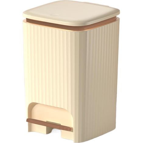 Poubelle De Salle De Bain Avec Couvercle Bac à Ordures avec Ouverture par (1/5)