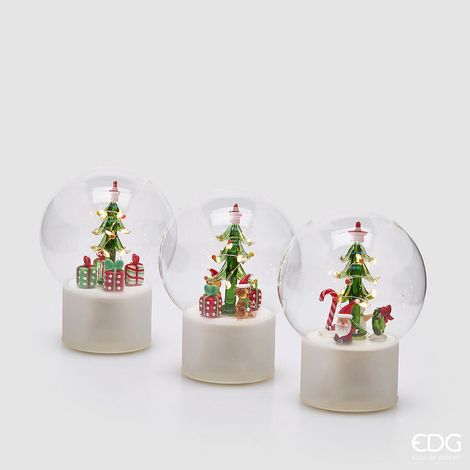 EDG Enzo De Gasperi Sfera Twist LED H18 Verde Rosso - Decoro Natale 1 Pz (1/2)